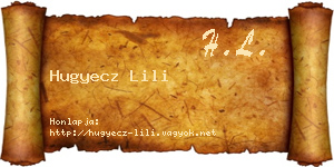 Hugyecz Lili névjegykártya